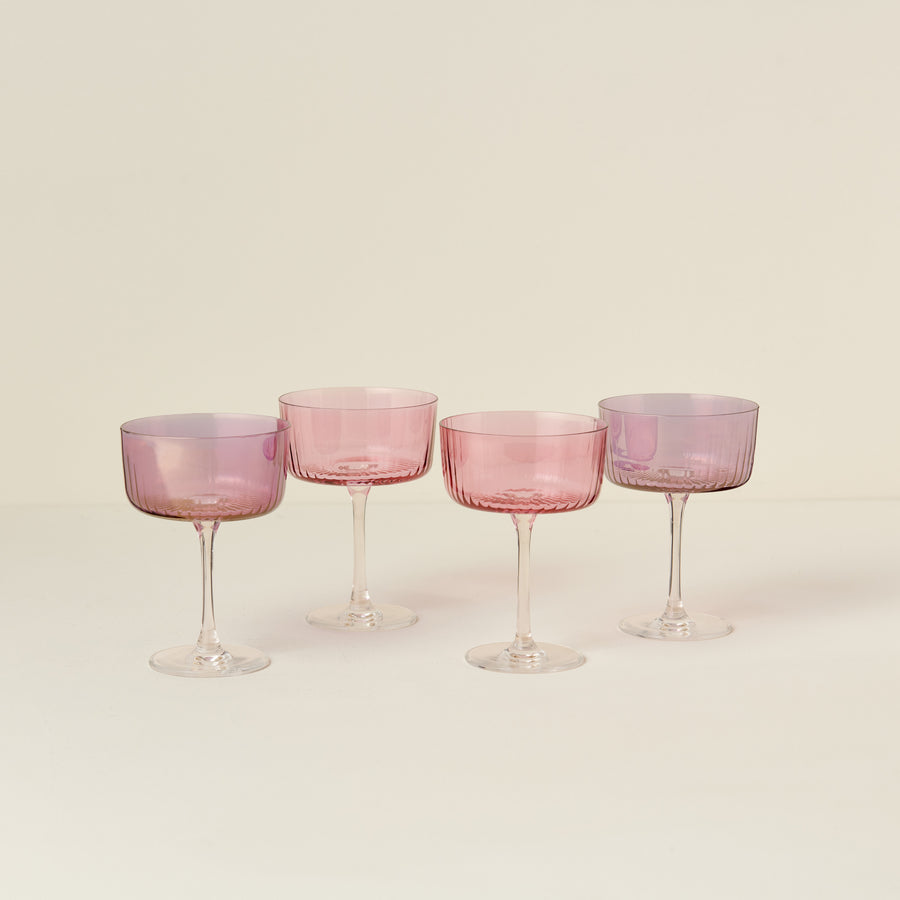 Gems Champagne/Cocktail, Pink Set/4