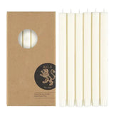 Set of 6 Solid Dinner Candles,  Pearl White