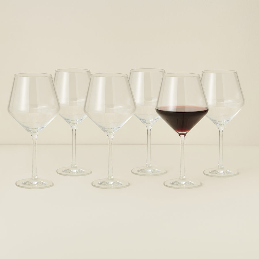 Pure Burgundy Glass Set/6