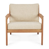 Jack Lounge Chair, Teak with Mocha Cushions
