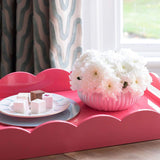Medium Pink Lacquered Scallop Tray