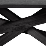 Mikado Round Dining Table, Black Oak