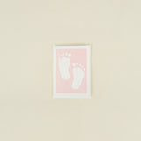 Pink Baby Feet Letterpress Card