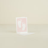 Pink Baby Feet Letterpress Card
