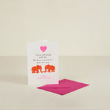 Anniversary Elephants Letterpress Card