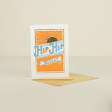 Hip Hip Hooray Letterpress Card