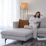 August Dormeuse Sectional, Right Facing