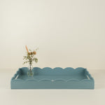 Large Chambray Lacquered Scallop Tray