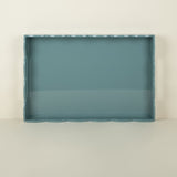 Large Chambray Lacquered Scallop Tray