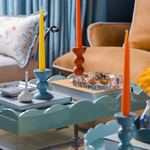 Large Chambray Lacquered Scallop Tray