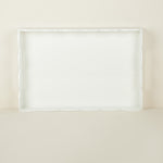 Large White Lacquered Scallop Tray