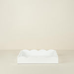 Medium White Lacquered Scallop Tray