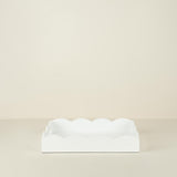 Medium White Lacquered Scallop Tray