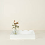 Medium White Lacquered Scallop Tray