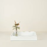 Medium White Lacquered Scallop Tray