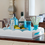 Medium White Lacquered Scallop Tray