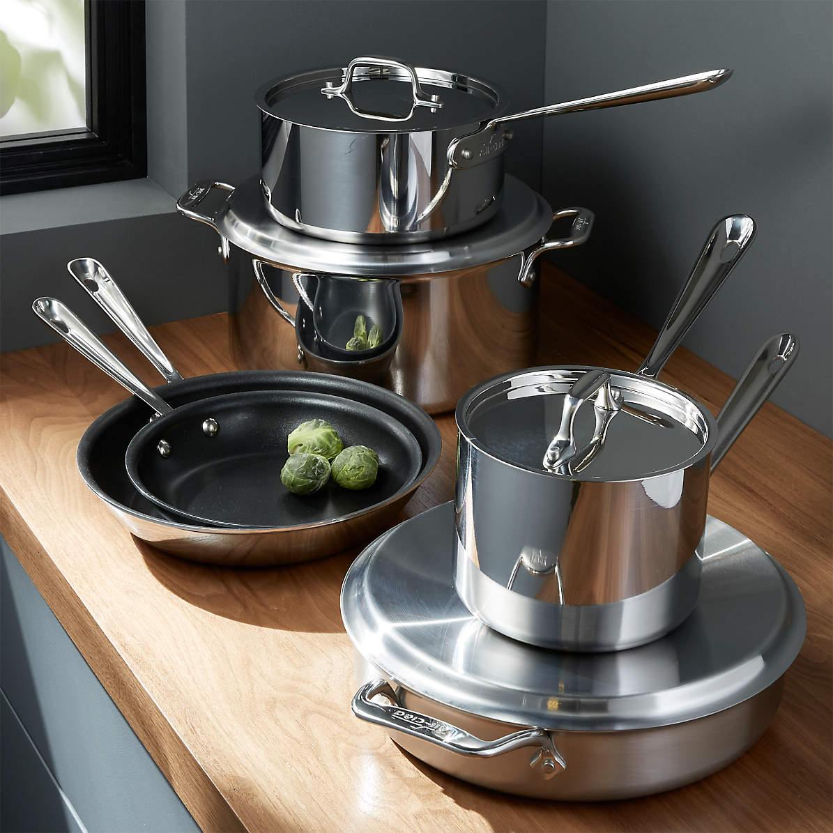 All-Clad D3 Polished Collection, 10-Piece Stainless Set