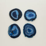 Azure Pedra Agate Coasters, Set of 4