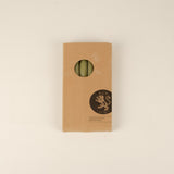 Set of 6 Solid Dinner Candles, Olive