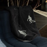 Skiers Reversible Throw, Grey/Charcoal