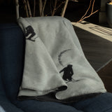 Skiers Reversible Throw, Grey/Charcoal