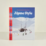 Book titled 'Alpine Style' with a snowy mountain and plaid design on the cover.