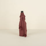 Criss Cross Wine Sleeve,  Rosewood
