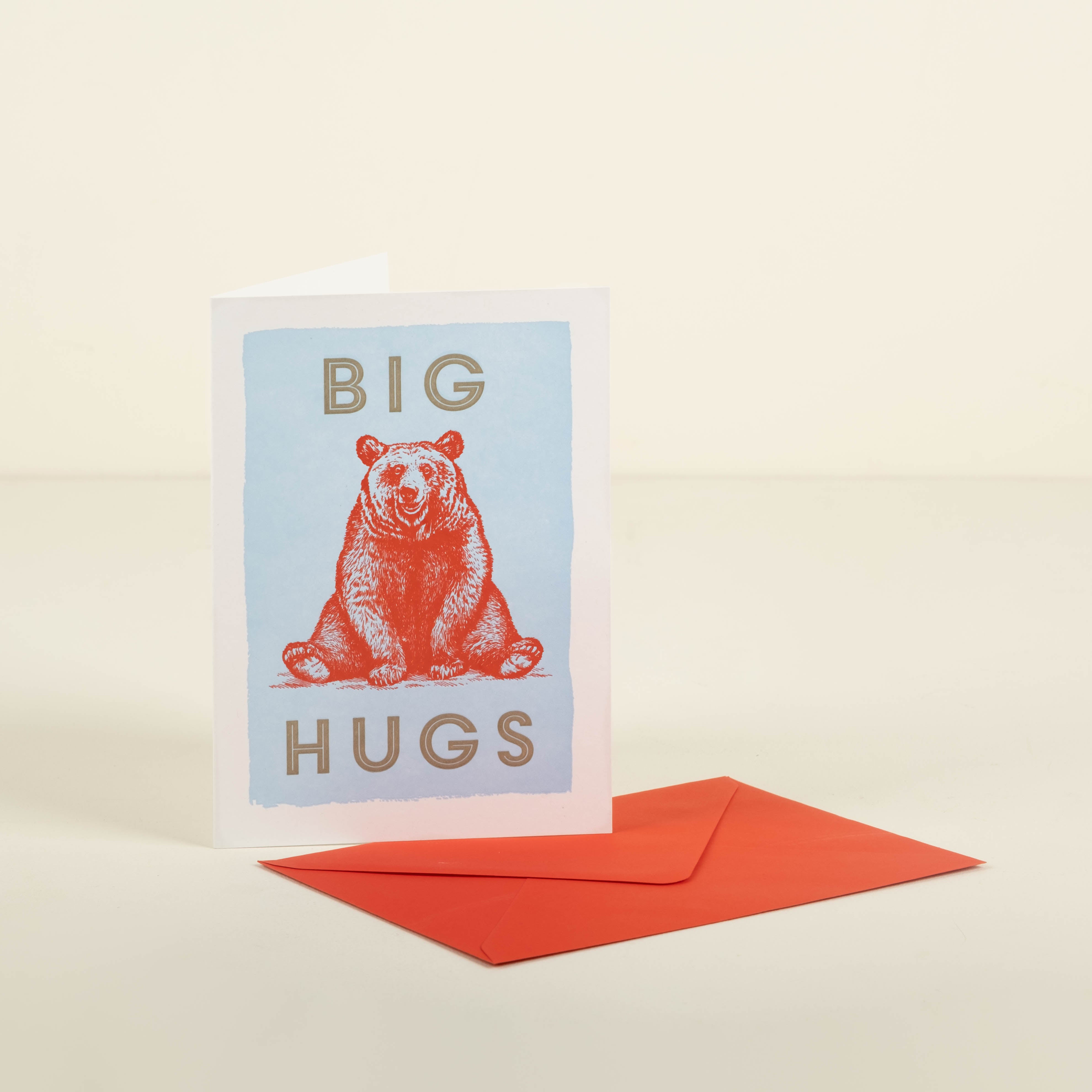 Big Hugs Letterpress Card 1