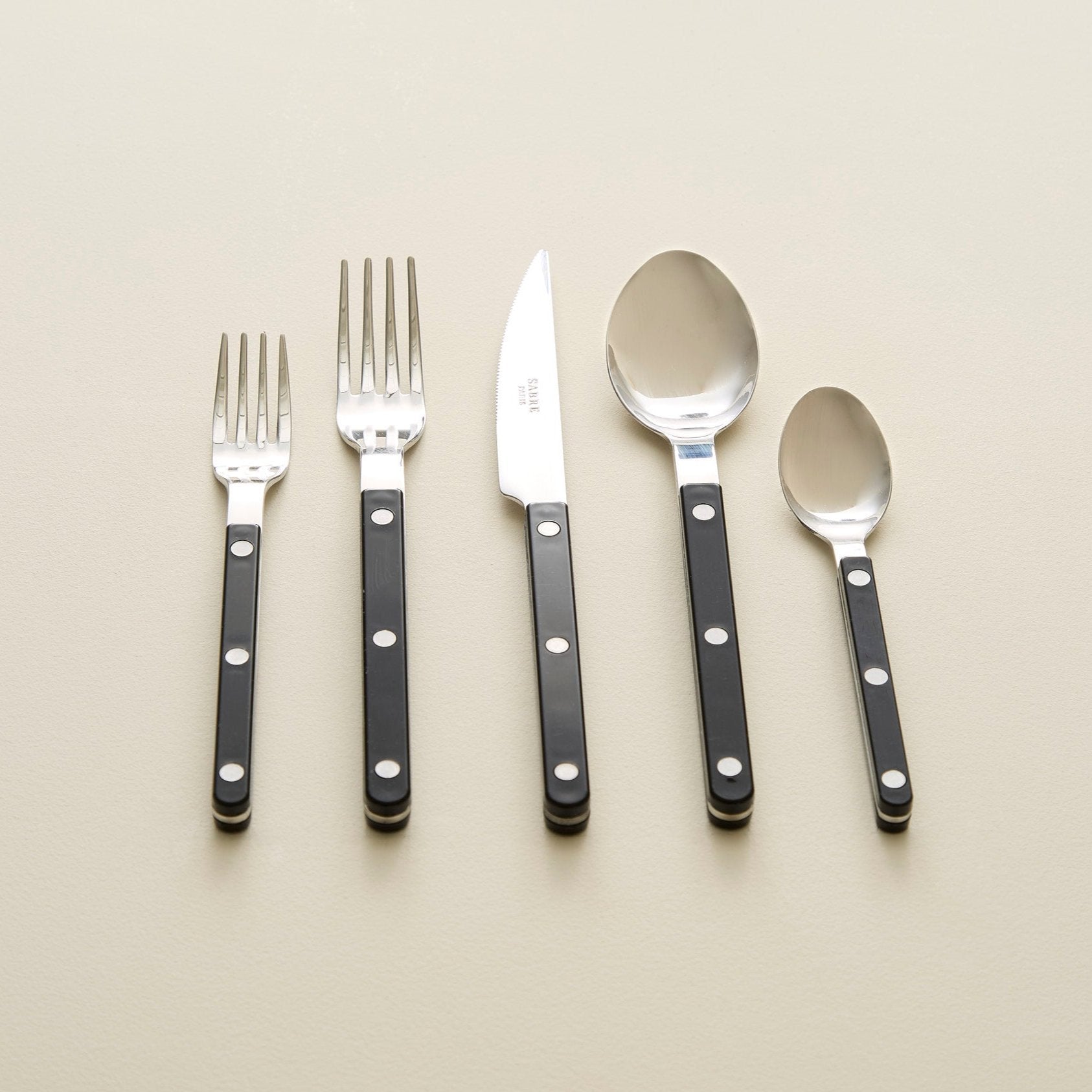 Bistrot 5-Piece Place Setting, Black