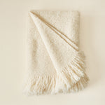 Boucle Alpaca Throw, Ivory
