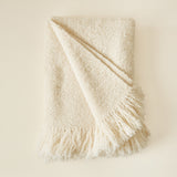 Boucle Alpaca Throw, Ivory