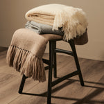 Boucle Alpaca Throw, Ivory