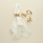 Bronze Rosemary Napkin Rings, Set/4