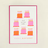 Let Us Eat Cake letterpress Birthday Card