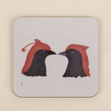 Crested Ravens Square Placemat/Trivet, Papiara Tukiki