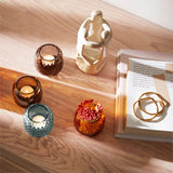 Dapple Tealight Holder, Earth Brown