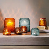 Dapple Tealight Holder, Earth Brown