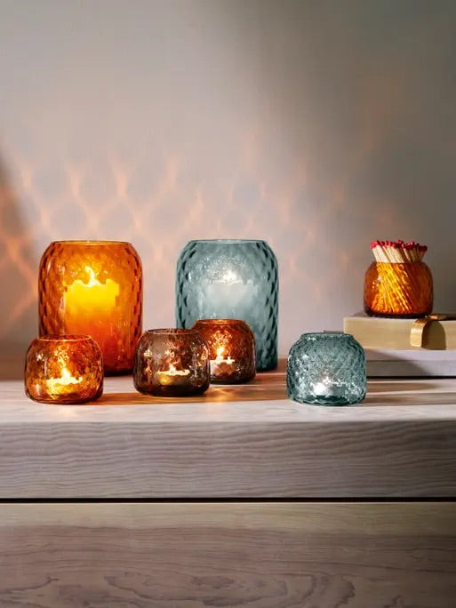 Dapple Tealight Holder, Earth Brown
