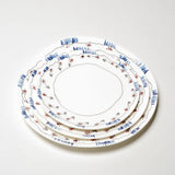 Midnight Flowers  Small Plate 7.8", Anemone Milk