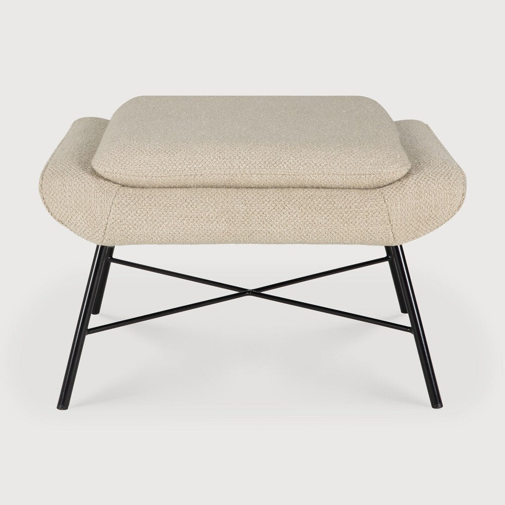 Barrow Footstool, Off White Fabric