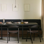 Bok Dining Chair, Varnished Oak, Brown, Warm Brown Fabric