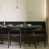 Bok Dining Chair, Varnished Oak, Brown, Warm Brown Fabric