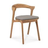 Bok Outdoor Dining Chair, Teak w/ Mocha Fabric