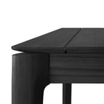 Bok Outdoor Dining Table, Black Teak 78.5"