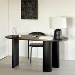 Boomerang Pebble Shaped Desk, Varnished Mahogany