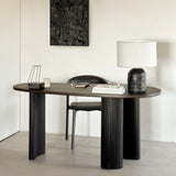 Boomerang Pebble Shaped Desk, Varnished Mahogany