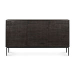 Grooves Sideboard, Teak Black, 3 Doors