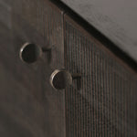 Grooves Sideboard, Teak Black, 3 Doors