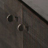 Grooves Sideboard, Teak Black, 3 Doors