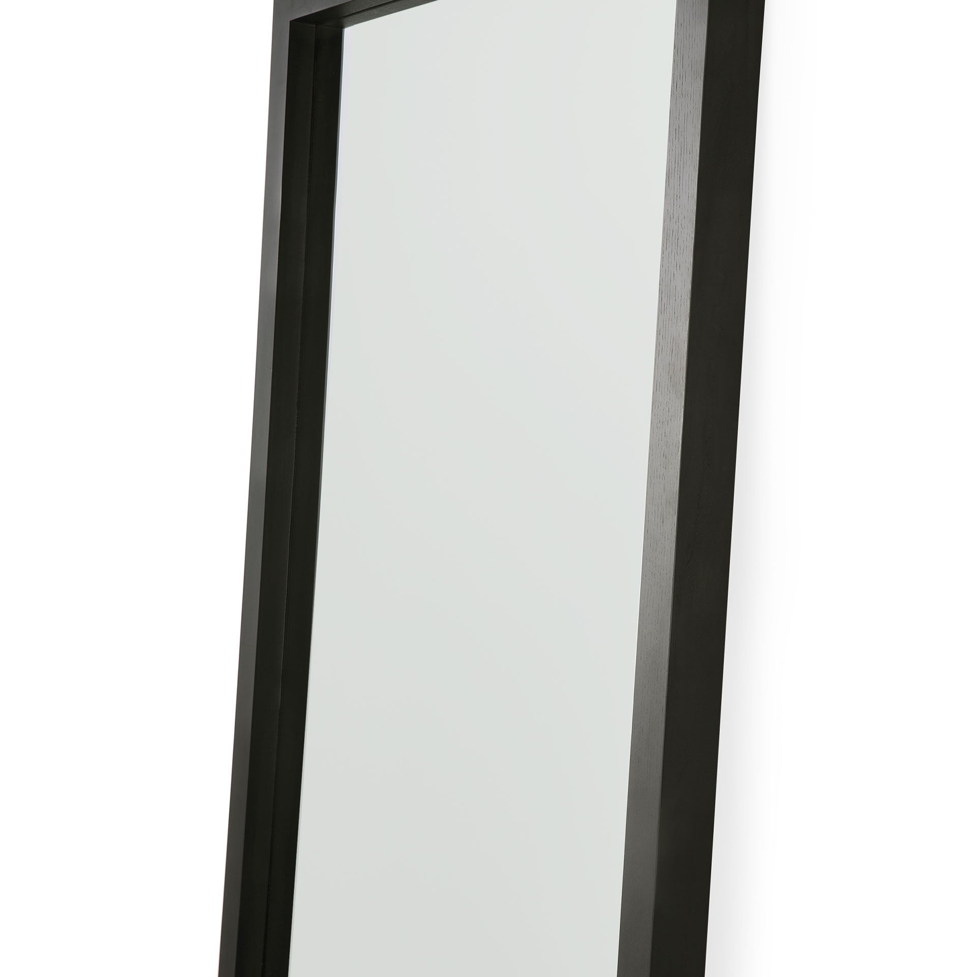 Light Frame Floor Mirror, Black Oak